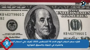 قفزة سعر الدولار اليوم الأحد 10 أغسطس 2025: تعرف على أسعار البيع والشراء في البنوك والسوق الموازية